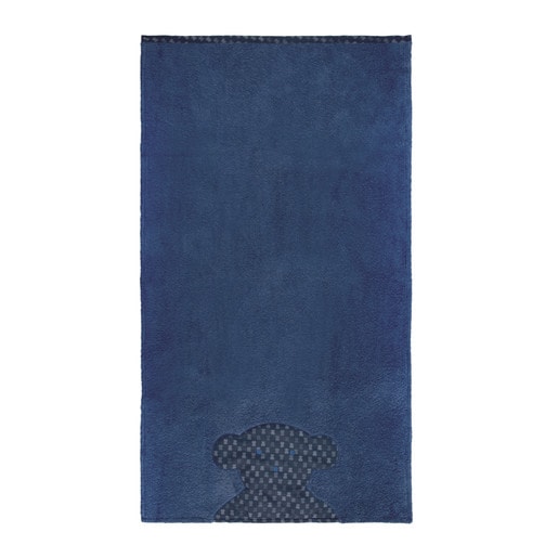 Multi-bear beach towel in navy blue