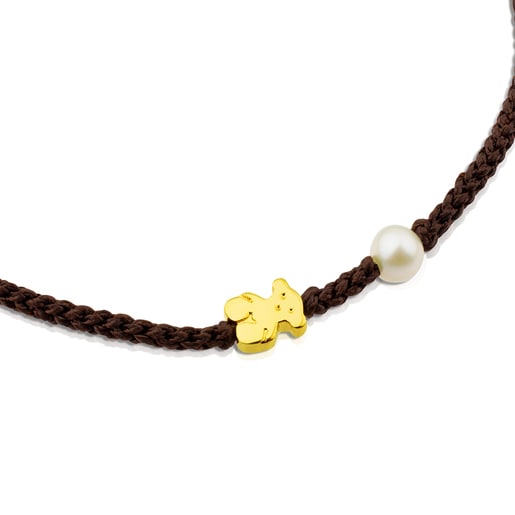 Gold Sweet Dolls XXS Bracelet with Pearl and Bear motif.