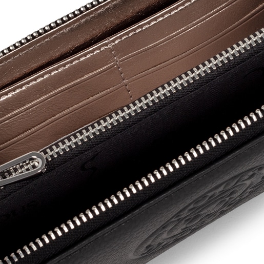 Billetera mediana New Leissa de piel negro