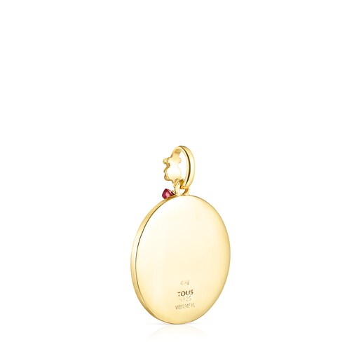 Silver Vermeil TOUS Good Vibes Mama Pendant with Ruby