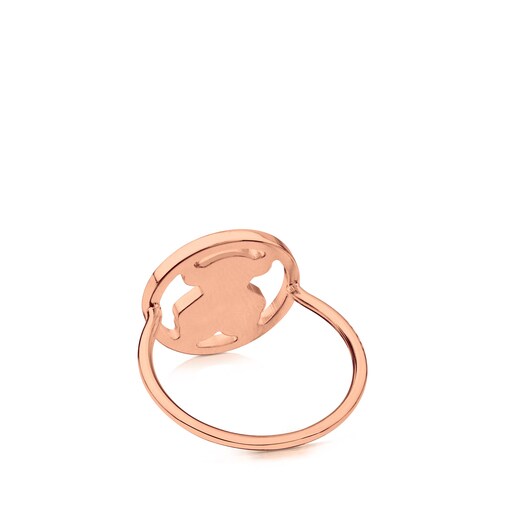 Anillo pequeño Camille con baño de oro rosa 18 kt sobre plata