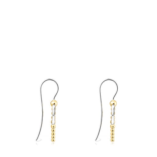 Short Silver and Silver Vermeil Real Mix Bera Earrings