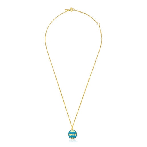 Vermeil Silver Tanuca Necklace with blue Enamel