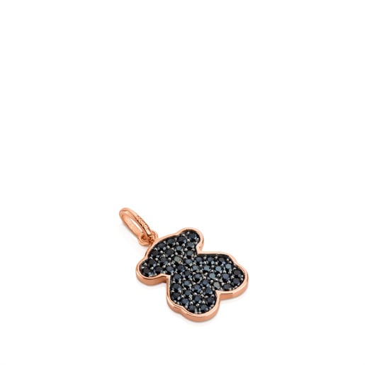 Rose Vermeil Silver TOUS Motif Pendant with Spinel and Bear motif