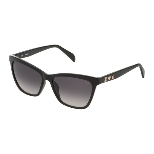 Black Three Motives Squared Sunglasses