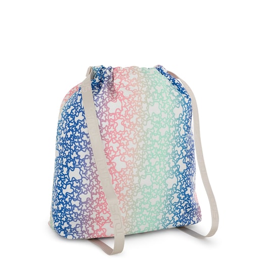 Разноцветнo-бежевый плоский рюкзак Kaos Mini Sport