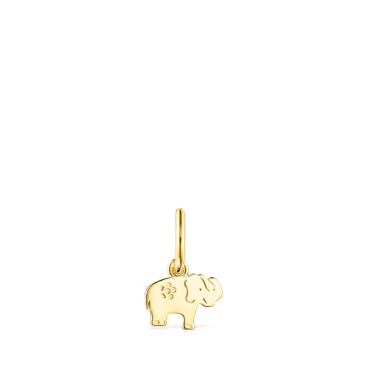 Arracada Save elefant de amb bany d'or 18 kt sobre plata