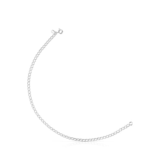 Silver TOUS Chain rhombus Anklet