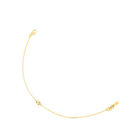 Gold Silueta Bracelet with Diamonds