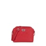 Red Leather T Script Crossbody bag