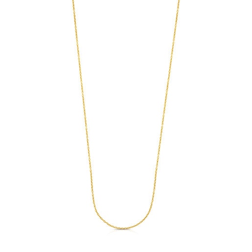 Łańcuszek Tous Chain z żółtego srebra Vermeil o długości 70 cm