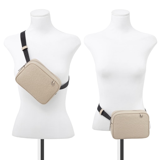 Beige leather Sira belt bag