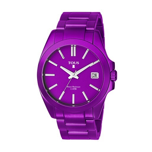 Lilac anodized Aluminum Drive Watch