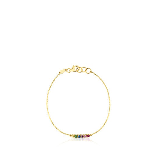 Gold Lio Bracelet with Gemstones