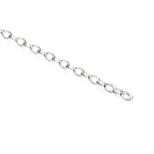 Oval Silver Hold Bracelet