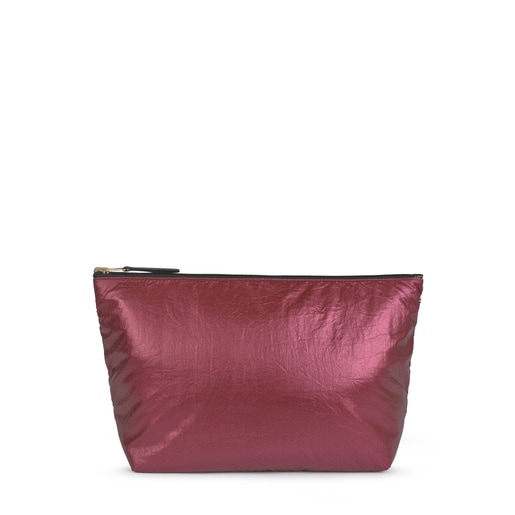 Reversible small pink metallic-black Kaos Shock bag