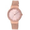 Reloj Rond Mesh de acero IP rosado