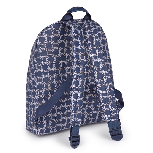 Medium navy Tous Logogram backpack