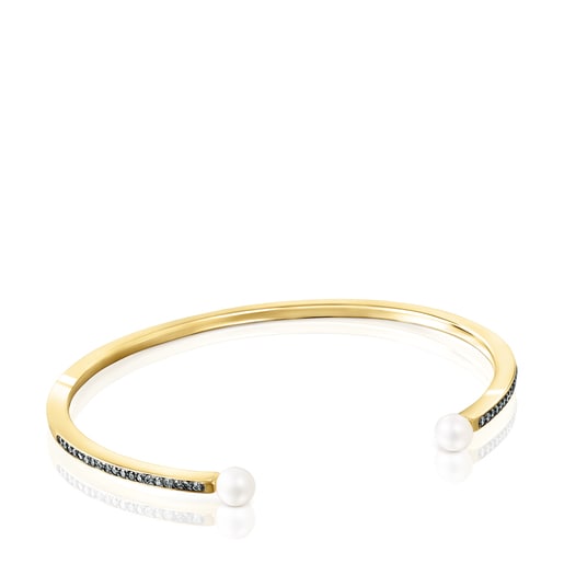 TOUS Nocturne Bracelet in Silver Vermeil with Diamonds and Pearls