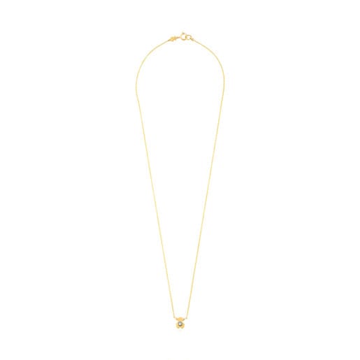 Gold Gem Power Necklace with Mother-of-pearl