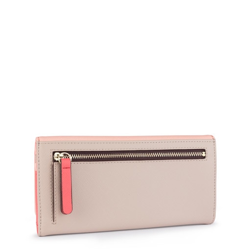 محفظة Essence متوسطة الحجم باللون البيج وباللون الوردي