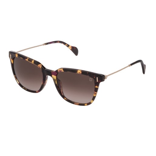 Gafas de sol Braided Squared de Acetato en color havana
