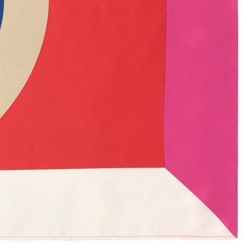 Multi Red Spinel Squared Scarf