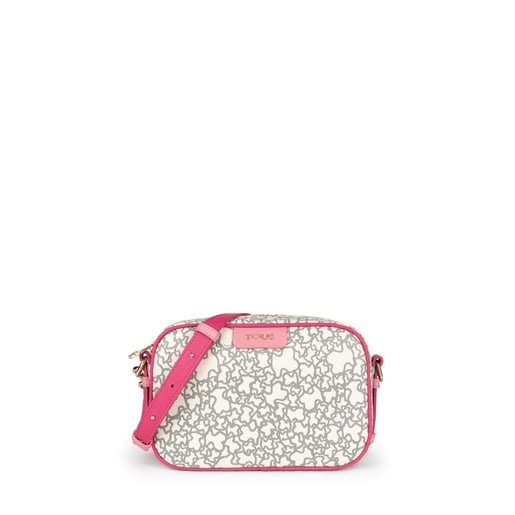 Beige and fuchsia Kaos Mini crossbody bag