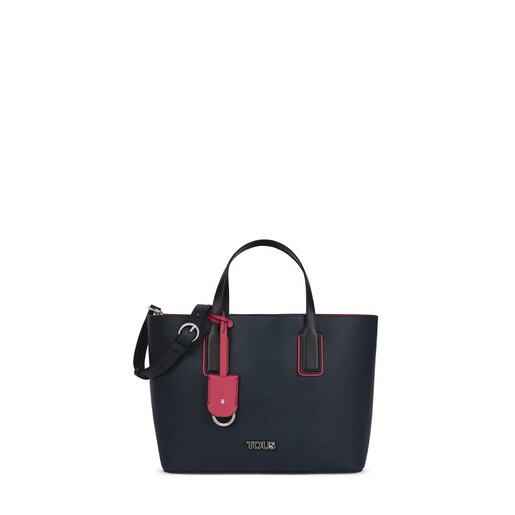 Small navy blue and fuchsia TOUS Essential Tote bag