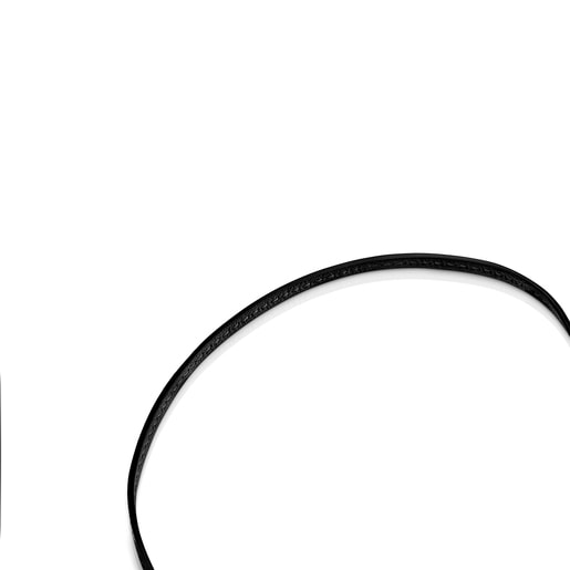 שרשרת לב הולד בכסף ועור שחור