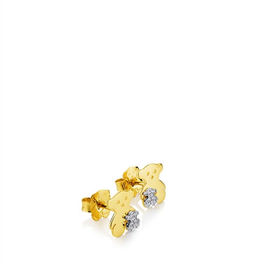 Gold TOUS Bear Earrings