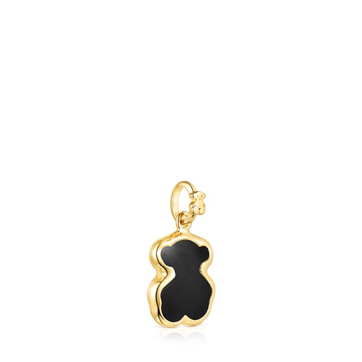 Silver Vermeil TOUS Good Vibes bear Pendant with Onyx | TOUS