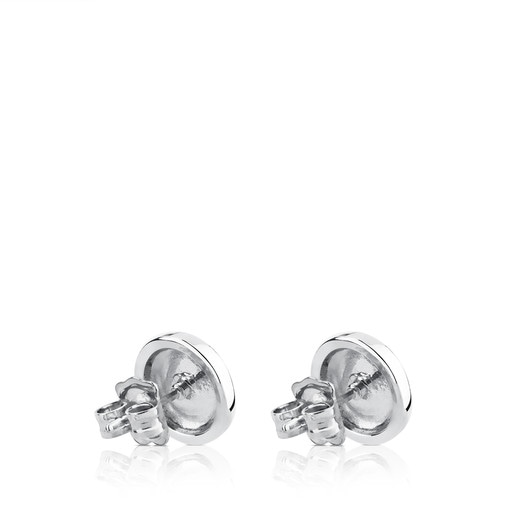 Silver Buttons Earrings
