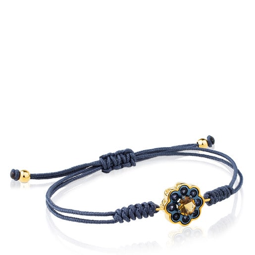 Gold and Titanium View Bracelet with Iolite and Citrine