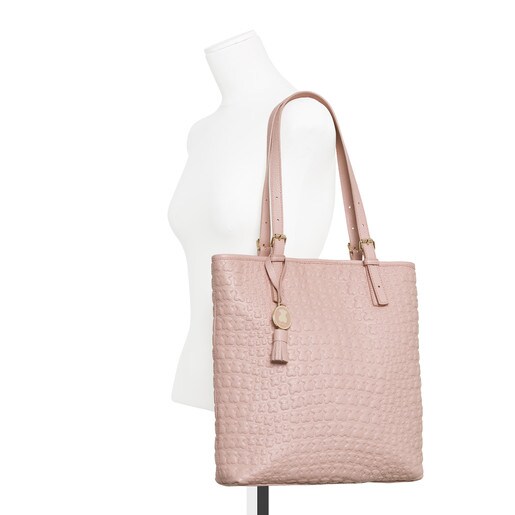 Τσάντα για Ψώνια Sherton από Δέρμα σε ροζ χρώμα