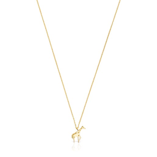 Silver Vermeil Save giraffe Necklace