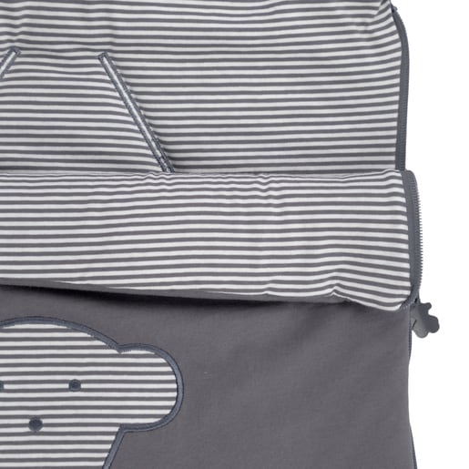 Bear striped bag in grey