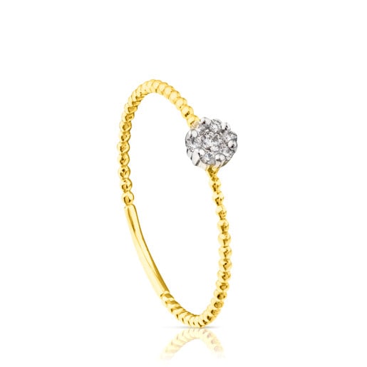 Gold TOUS Brillants Ring with 0,06ct Diamond