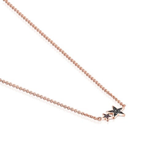 Колье Teddy Bear Stars из розового вермеля со шпинелью и рубином