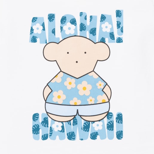 Camiseta de playa Hawai Azul celeste