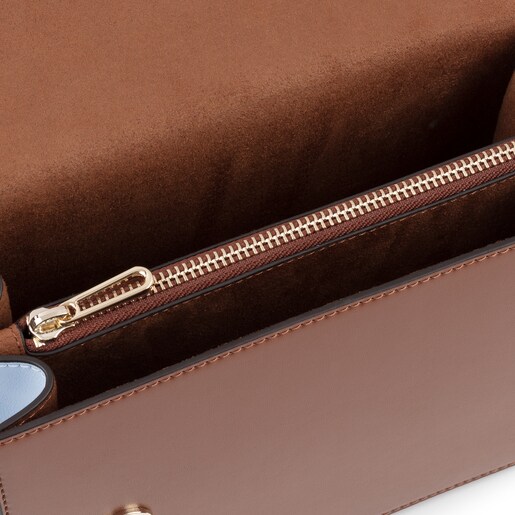 Маленькая бежевая и коричневая сумка-кроссбоди Audree