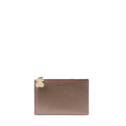Gun-pink colored Carlata Change purse-cardholder