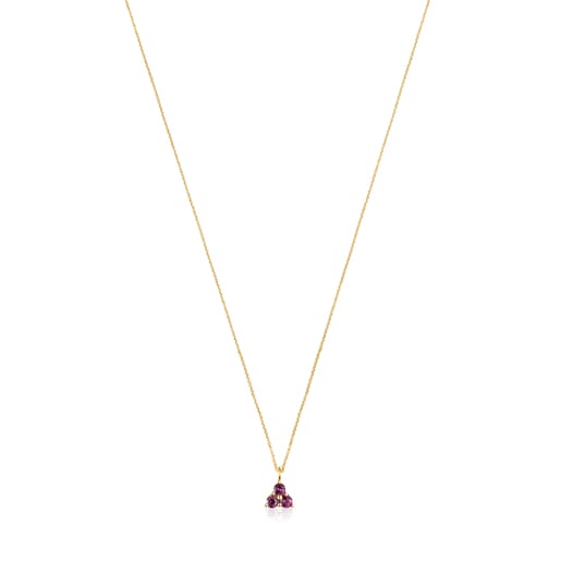 Collar de oro y rodolita Luz