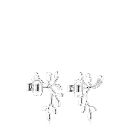 Boucles d’oreilles Fragile Nature feuilles en Argent