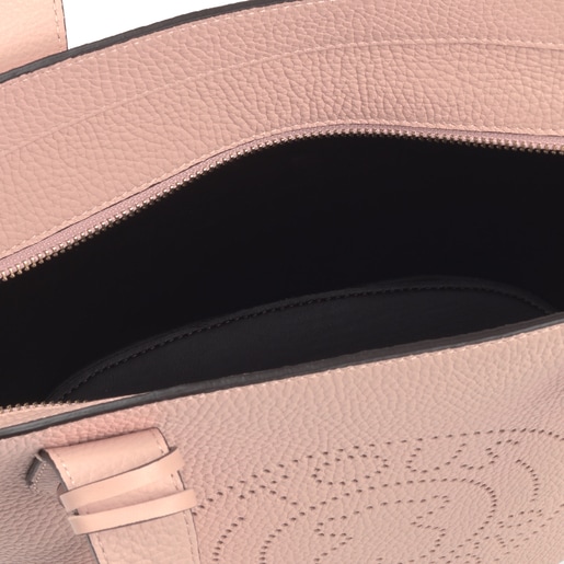 Μικρή ροζ παλ τσάντα για Ψώνια Leissa από Δέρμα