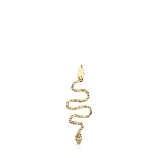 Dije TOUS Good Vibes serpiente de oro y diamantes