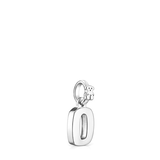 Alphabet letter O pendant in silver