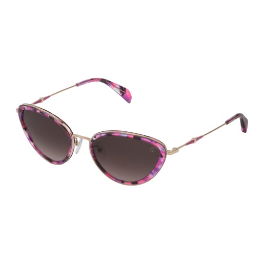 Sonnenbrille Metal Bear aus violettem Metall und Azetat