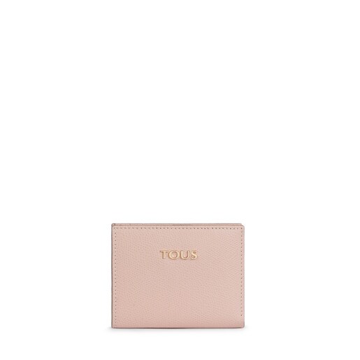 Small pink Leather Odalis Wallet