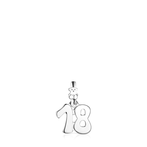 Silver Numbers number 18 Pendant